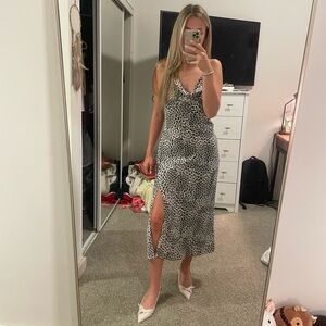 Formal silk cheetah dress! New without tags from a California boutique